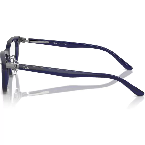 imageRayBan Rx5426d Rectangular Prescription Eyewear FramesTransparent BlueDemo Lens