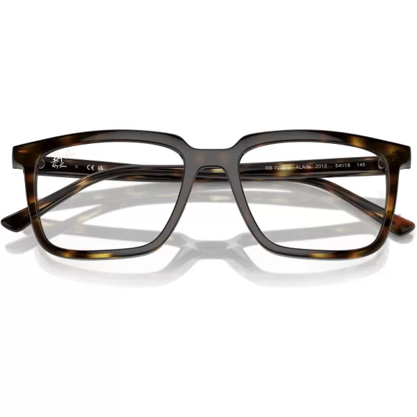 imageRayBan Rx7239 Alain Rectangular Prescription Eyewear FramesHavanaDemo Lens
