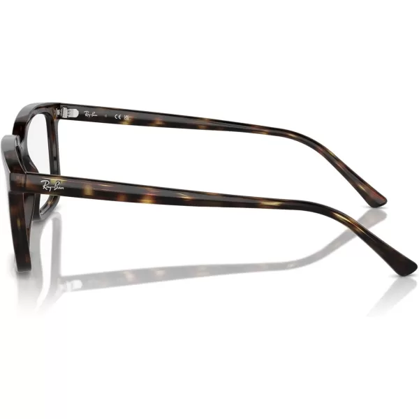 imageRayBan Rx7239 Alain Rectangular Prescription Eyewear FramesHavanaDemo Lens