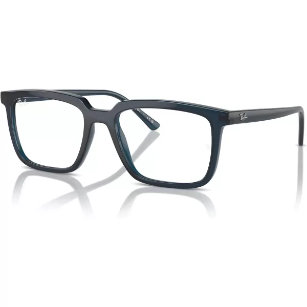 imageRayBan Rx7239 Alain Rectangular Prescription Eyewear FramesOpal Dark BlueDemo Lens