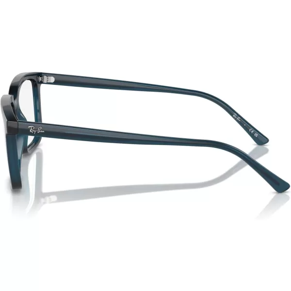 imageRayBan Rx7239 Alain Rectangular Prescription Eyewear FramesOpal Dark BlueDemo Lens