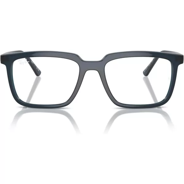 imageRayBan Rx7239 Alain Rectangular Prescription Eyewear FramesOpal Dark BlueDemo Lens