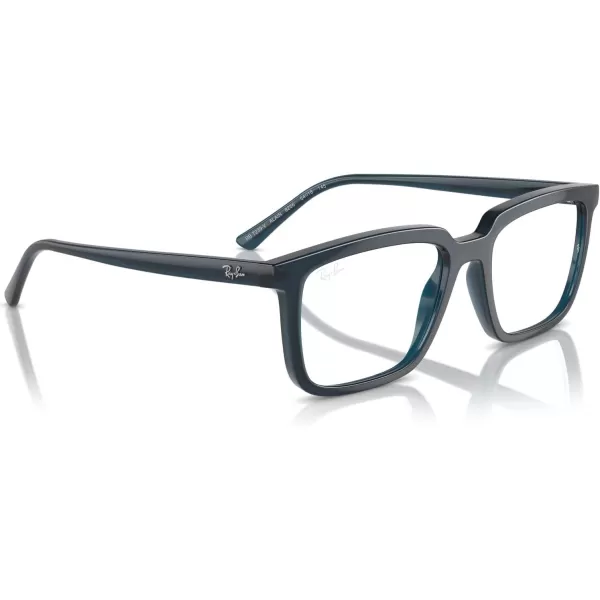 imageRayBan Rx7239 Alain Rectangular Prescription Eyewear FramesOpal Dark BlueDemo Lens