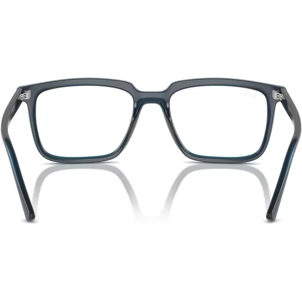 imageRayBan Rx7239 Alain Rectangular Prescription Eyewear FramesOpal Dark BlueDemo Lens