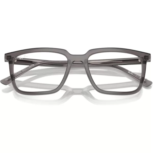 imageRayBan Rx7239 Alain Rectangular Prescription Eyewear FramesOpal Dark GreyDemo Lens