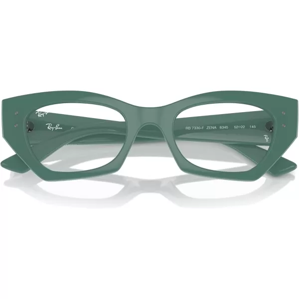imageRayBan Rx7330f Zena Low Bridge Fit Butterfly Prescription Eyewear FramesAlgae GreenDemo Lens