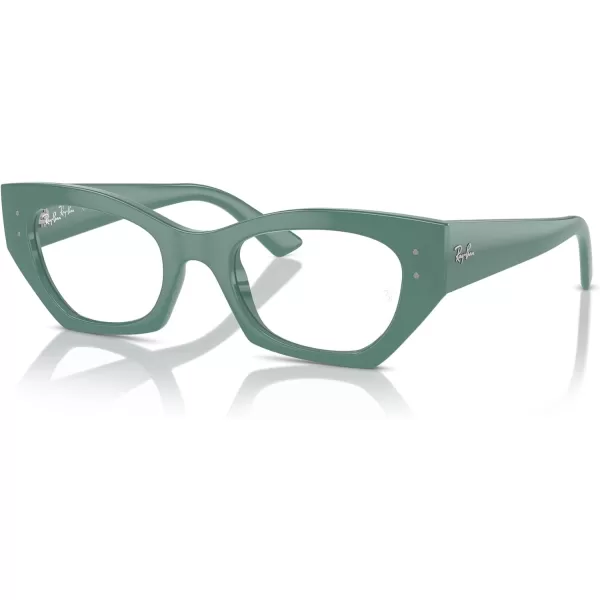 imageRayBan Rx7330f Zena Low Bridge Fit Butterfly Prescription Eyewear FramesAlgae GreenDemo Lens