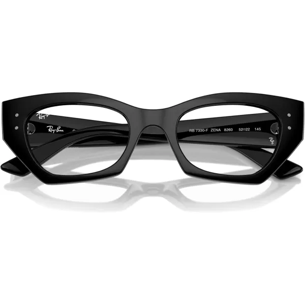 imageRayBan Rx7330f Zena Low Bridge Fit Butterfly Prescription Eyewear FramesBlackDemo Lens