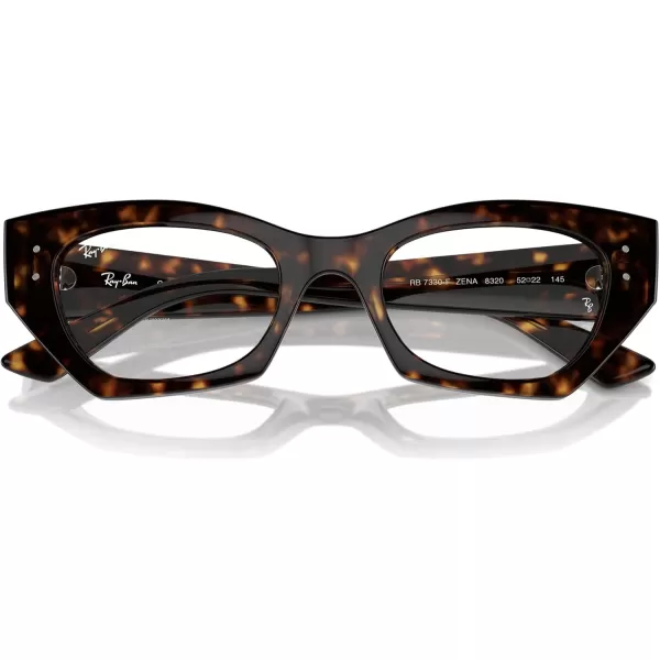 imageRayBan Rx7330f Zena Low Bridge Fit Butterfly Prescription Eyewear FramesHavanaDemo Lens