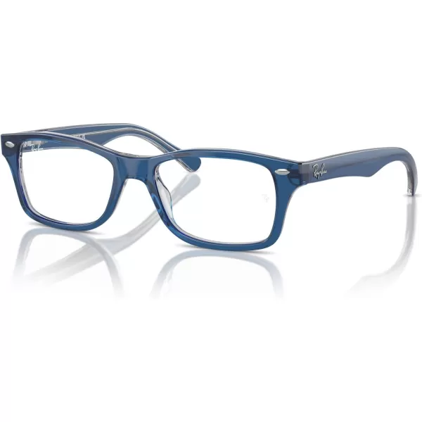 imageRayBan Ry1531 Square Prescription Eyewear FramesTop Dark BlueBrownLight GreyDemo Lens