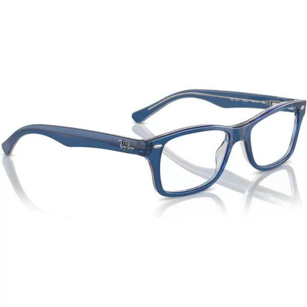 imageRayBan Ry1531 Square Prescription Eyewear FramesTop Dark BlueBrownLight GreyDemo Lens