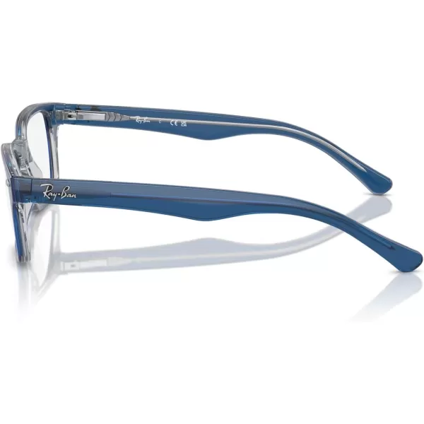 imageRayBan Ry1531 Square Prescription Eyewear FramesTop Dark BlueBrownLight GreyDemo Lens