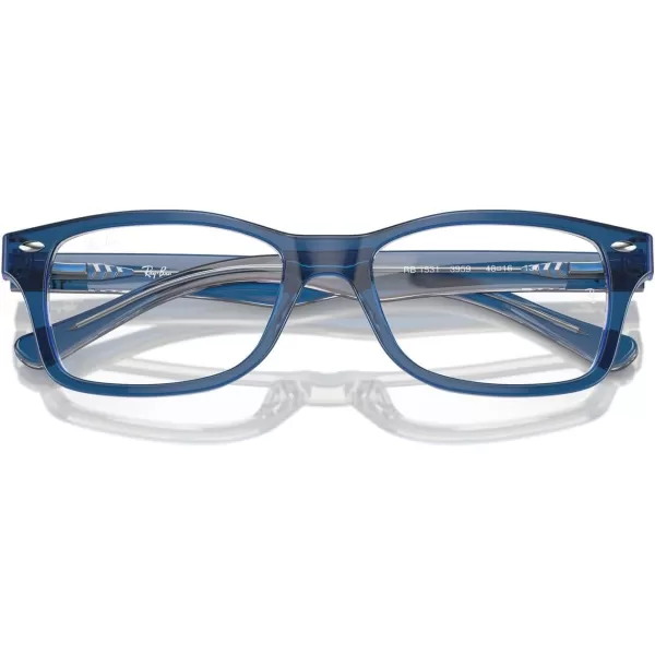 imageRayBan Ry1531 Square Prescription Eyewear FramesTop Dark BlueBrownLight GreyDemo Lens