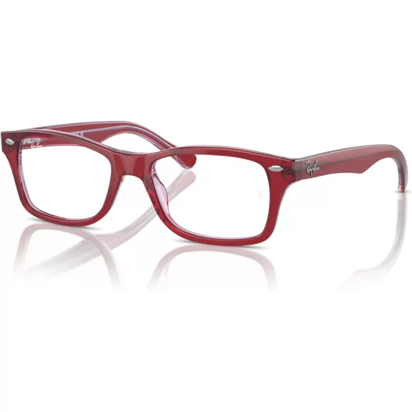 imageRayBan Ry1531 Square Prescription Eyewear FramesTop RedOrangeLight PurpleDemo Lens