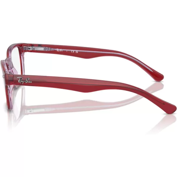 imageRayBan Ry1531 Square Prescription Eyewear FramesTop RedOrangeLight PurpleDemo Lens