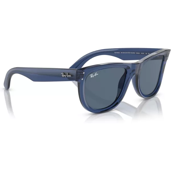 imageRayBan Womens Rbr0502s Wayfarer Reverse Square SunglassesTransparent Navy BlueDark Blue