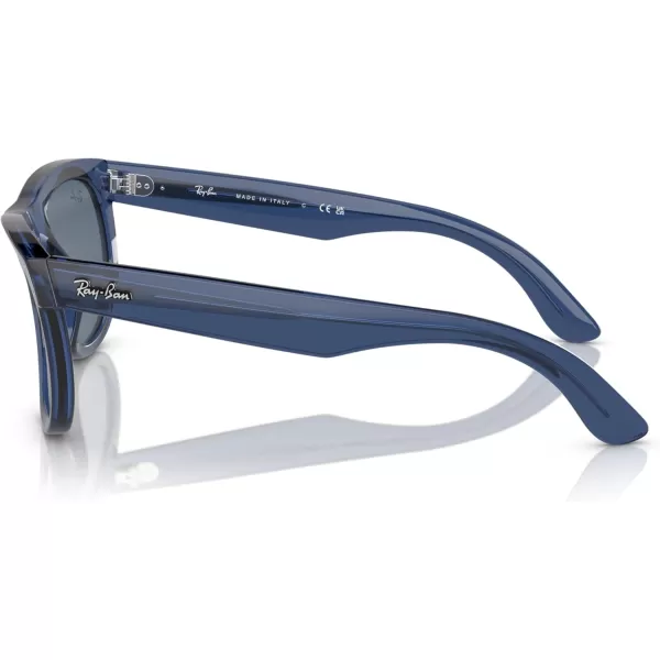 imageRayBan Womens Rbr0502s Wayfarer Reverse Square SunglassesTransparent Navy BlueDark Blue