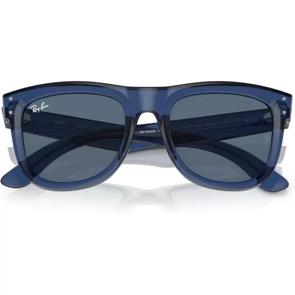 imageRayBan Womens Rbr0502s Wayfarer Reverse Square SunglassesTransparent Navy BlueDark Blue