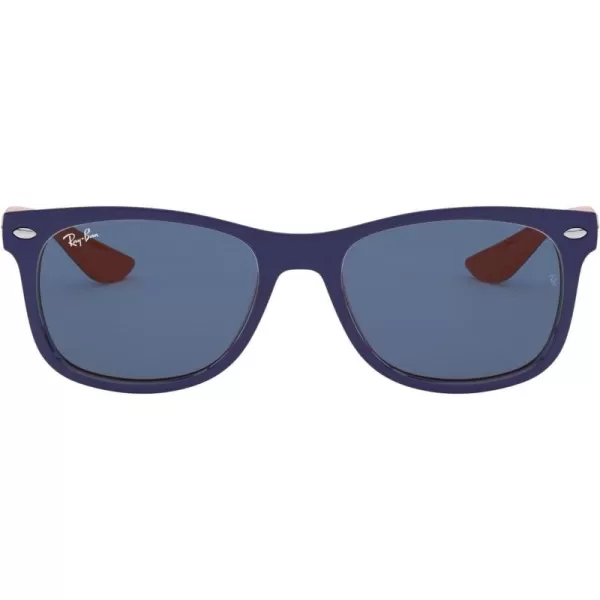 imageRayBan Kids RJ9052S New Wayfarer Square SunglassesBlue on OrangeBlue