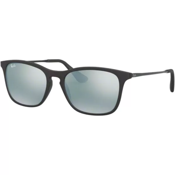 imageRayBan Kids RJ9061SF Chris Low Bridge Fit Rectangular SunglassesRubber BlackGrey Flash