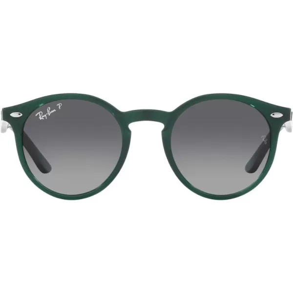 imageRayBan Kids RJ9064S Round SunglassesOpal GreenGrey Gradient Polarized