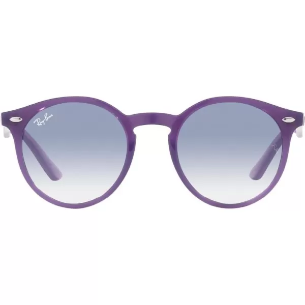 imageRayBan Kids RJ9064S Round SunglassesOpal VioletClear Gradient Light Blue