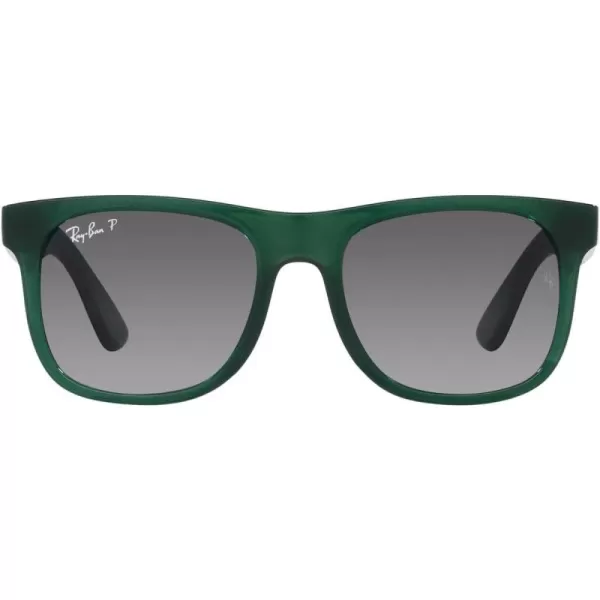 imageRayBan Kids RJ9069S Justin Square SunglassesOpal GreenGrey Gradient Polarized