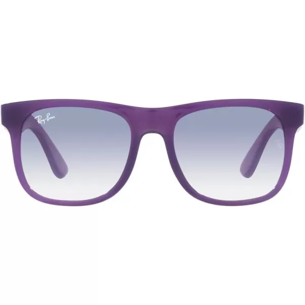 imageRayBan Kids RJ9069S Justin Square SunglassesOpal VioletClear Gradient Light Blue