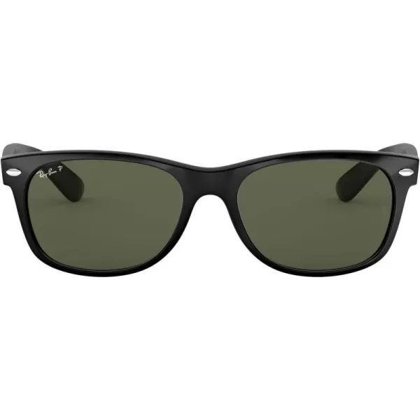 imageRayBan RB2132 New Wayfarer Square SunglassesBlackPolarized Green