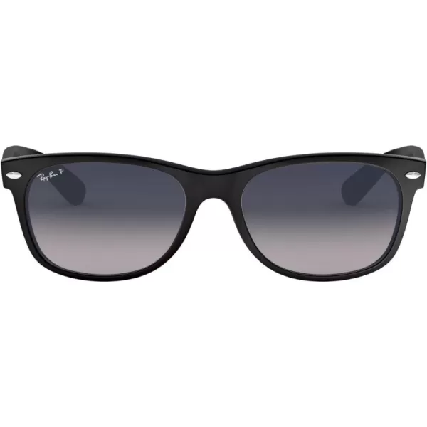 imageRayBan RB2132 New Wayfarer Square SunglassesMatte BlackPolarized Blue Gradient Grey