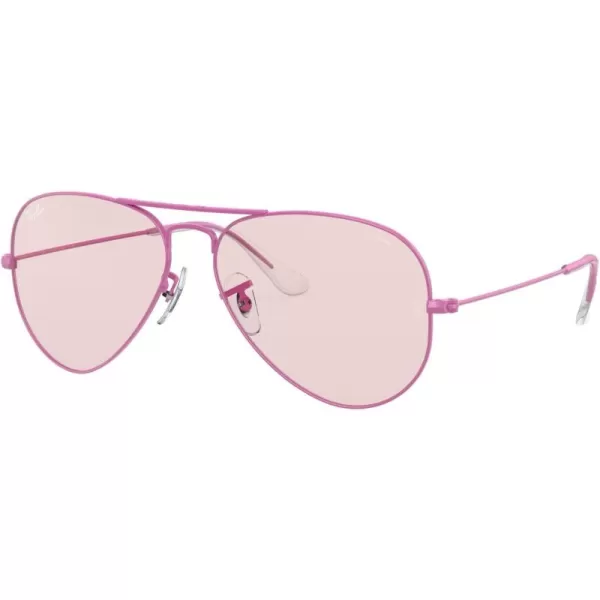 imageRayBan RB3044 Aviator Small Metal SunglassesVioletPhotochromic Evolve PinkViolet