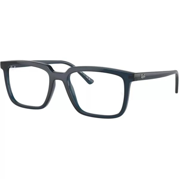 imageRayBan Rx7239 Alain Rectangular Prescription Eyewear FramesOpal Dark BlueDemo Lens