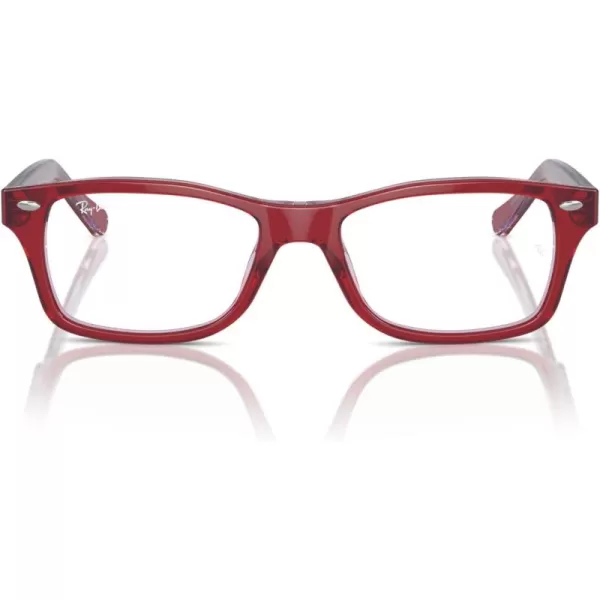 imageRayBan Ry1531 Square Prescription Eyewear FramesTop RedOrangeLight PurpleDemo Lens