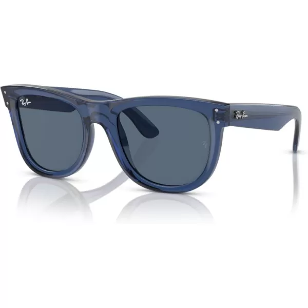 imageRayBan Womens Rbr0502s Wayfarer Reverse Square SunglassesTransparent Navy BlueDark Blue