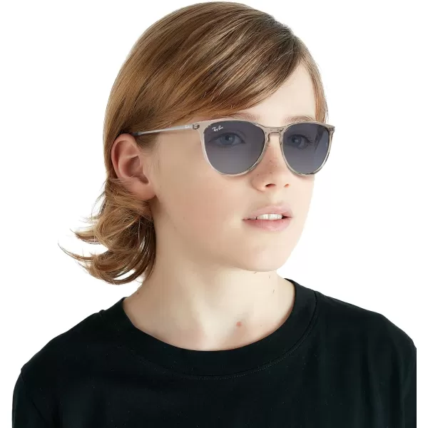 imageRayBan Kids RJ9060S Erika Round SunglassesTransparent GreyGrey Gradient Blue