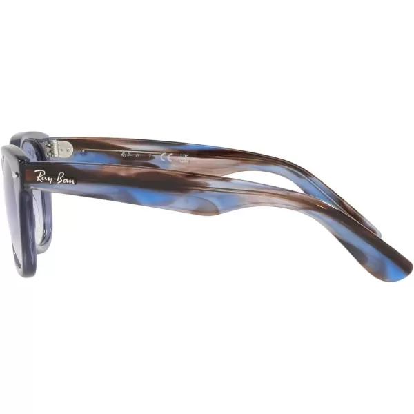 imageRayBan Kids RJ9066S Wayfarer Square SunglassesTransparent BlueClear Light Blue Gradient