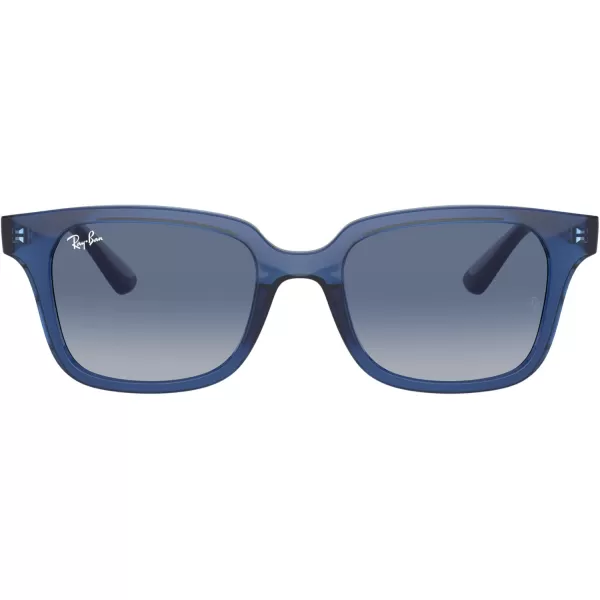 imageRayBan Kids RJ9071S Square SunglassesTransparent BlueLight Grey Gradient Dark Blue