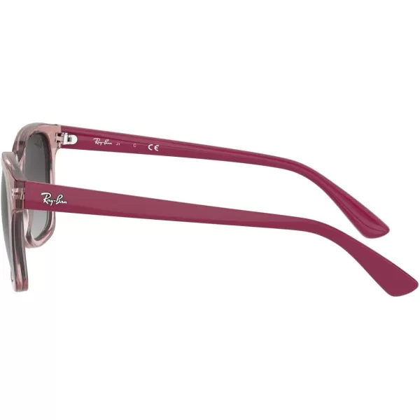 imageRayBan Kids RJ9071S Square SunglassesTransparent PinkLight Grey Gradient Dark Grey