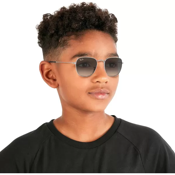 imageRayBan Kids RJ9557S Square SunglassesSilverGrey Gradient