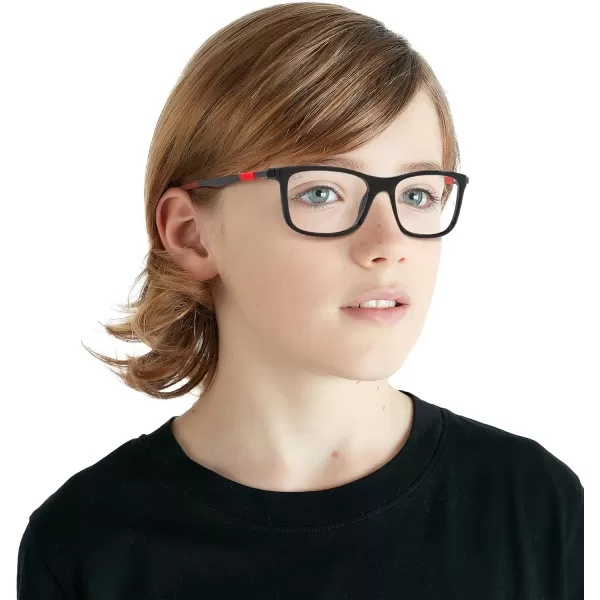 imageRayBan Kids Ry1549 Square Prescription Eyeglass FramesBlackDemo Lens