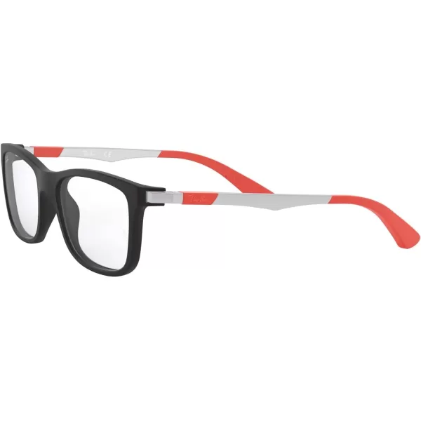 imageRayBan Kids Ry1549 Square Prescription Eyeglass FramesMatte Black on Sand SilverDemo Lens