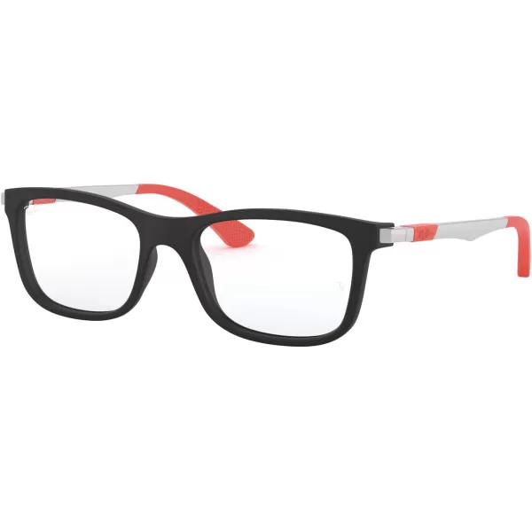 imageRayBan Kids Ry1549 Square Prescription Eyeglass FramesMatte Black on Sand SilverDemo Lens