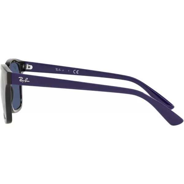 imageRayBan Rj9071s Square SunglassesBlackDark Blue