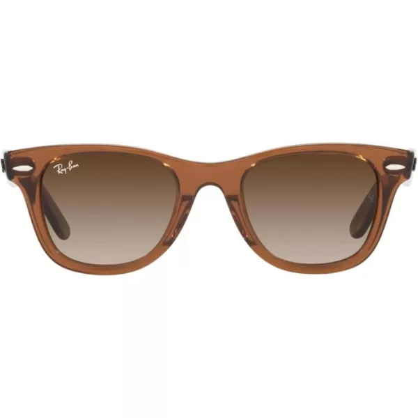 imageRayBan Kids RJ9066S Wayfarer Square SunglassesTransparent BrownBrown Gradient