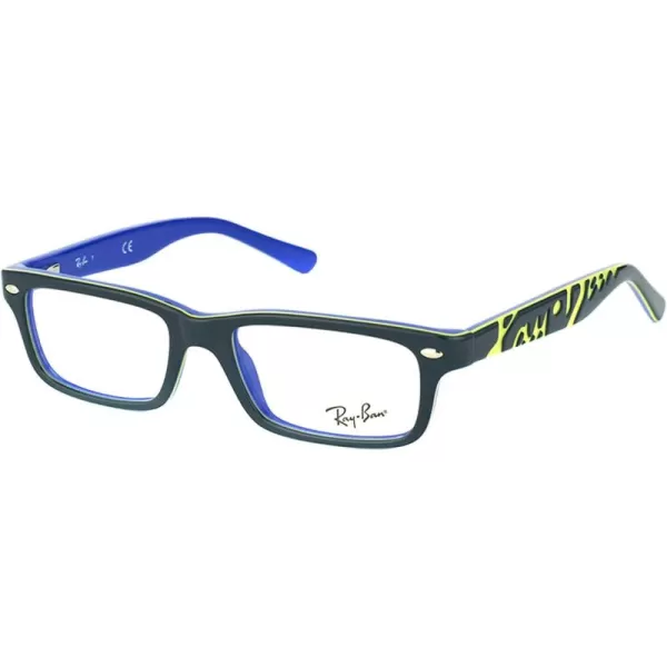 imageRayBan Kids Ry1535 Rectangular Prescription Eyeglass FramesDark Grey on BlueDemo Lens