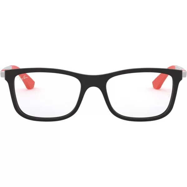 imageRayBan Kids Ry1549 Square Prescription Eyeglass FramesMatte Black on RedDemo Lens