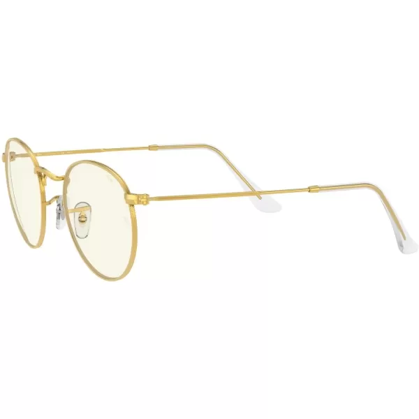 imageRayBan RB3447 Round Metal Polarized GlassesLegend GoldClear to Grey Photochromic Blue Light Filtering