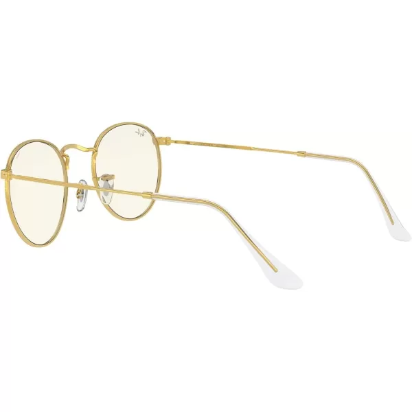 imageRayBan RB3447 Round Metal Polarized GlassesLegend GoldClear to Grey Photochromic Blue Light Filtering