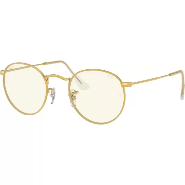 imageRayBan RB3447 Round Metal Polarized GlassesLegend GoldClear to Grey Photochromic Blue Light Filtering