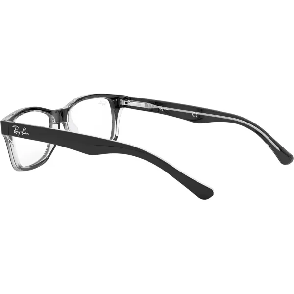 imageRayBan Ry1531 Square Prescription Eyewear FramesBlack on TransparentDemo Lens